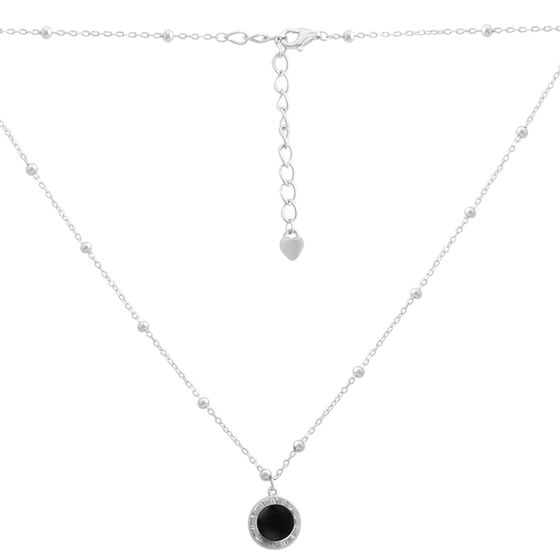 Silver necklace with yemallu