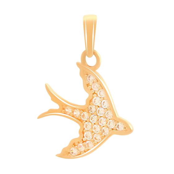 Золота підвіска з фіанітами 0.24ct