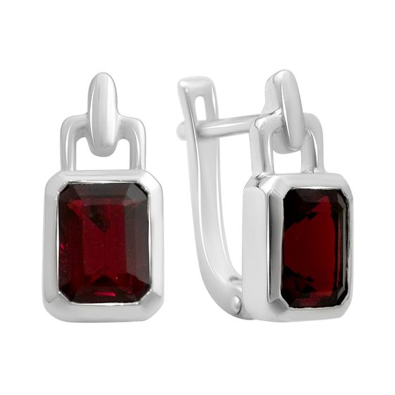 Silver Earrings with Nano Garnet, 2.523 ct