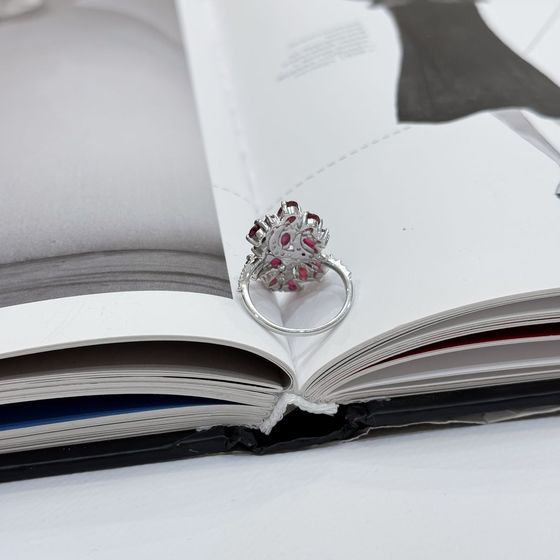 Срібна каблучка з рубіном 4.609ct