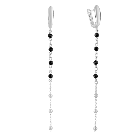 Silver spinel earrings