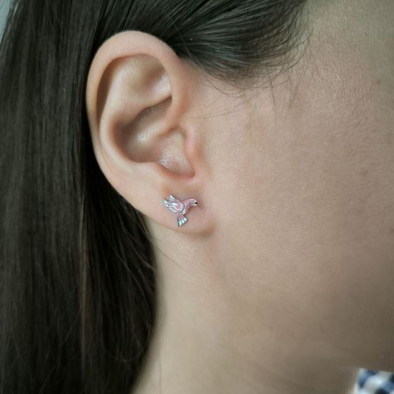 Silver earrings with yemallu