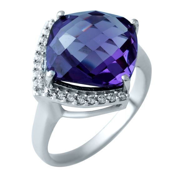 Silver ring with alexandrite 8.592ct