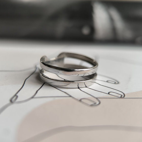 Silver ring without stones