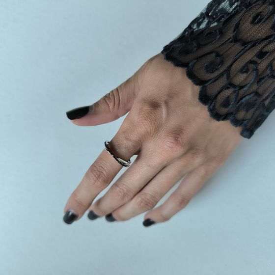 Silver Ring with Fianites