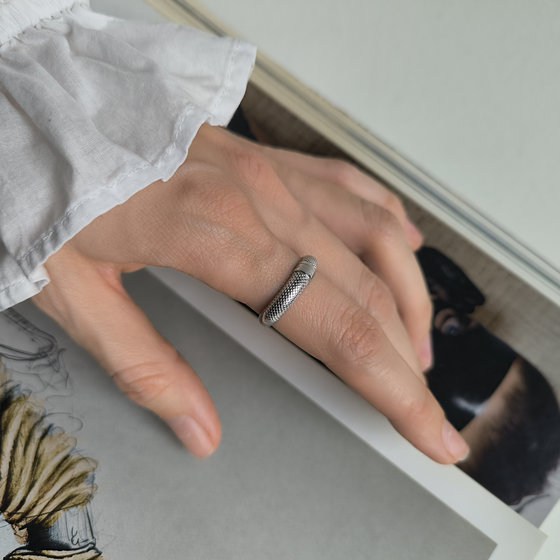 Silver ring without stones