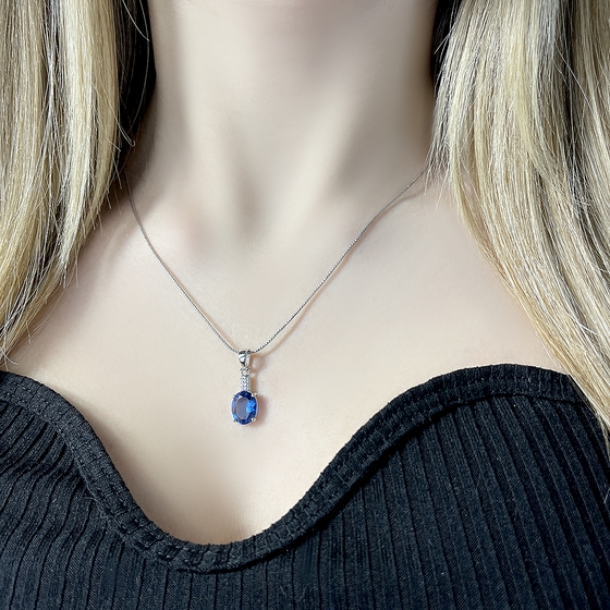 Срібна підвіска з танзанітом nano 1.997ct