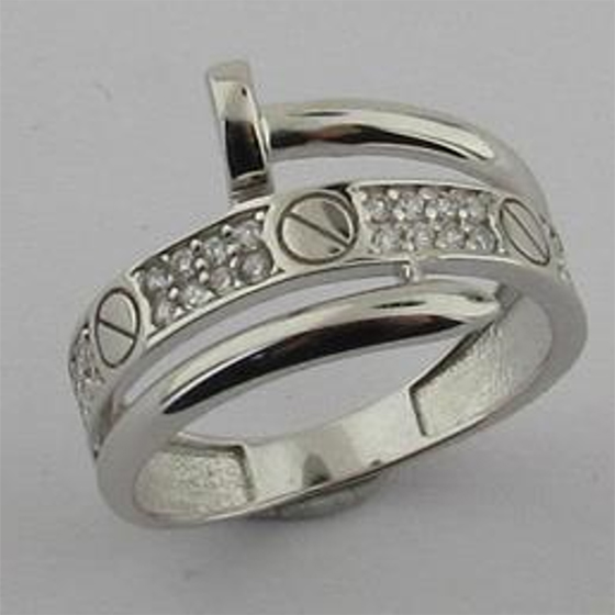 Золота каблучка з фіанітами 0.28ct