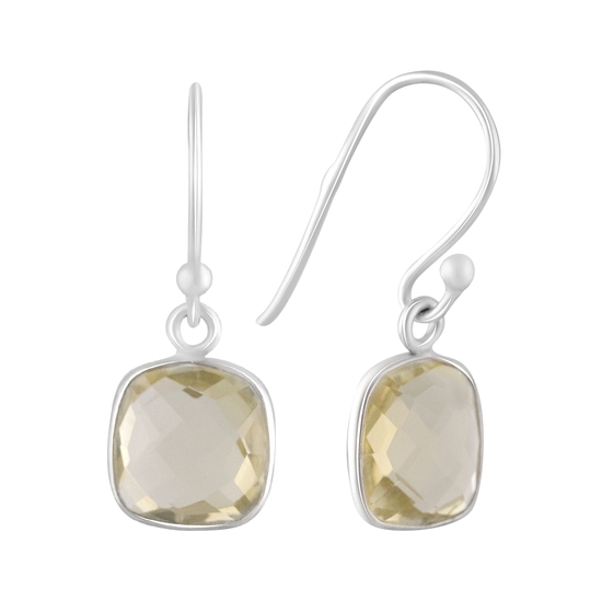 Silver earrings with topaz