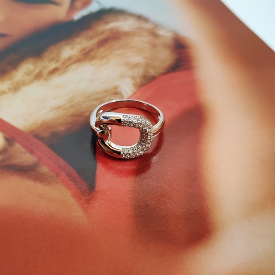 Silver Ring with Fianites