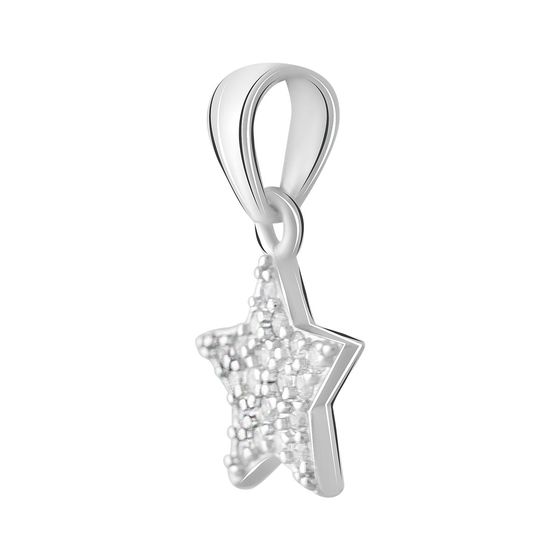 Silver pendant with phianites
