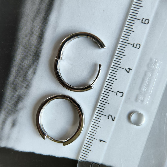 Silver earrings without stones