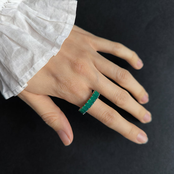 Silver ring with agate 2.63ct