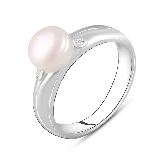 Срібна каблучка з перлами 1.85ct