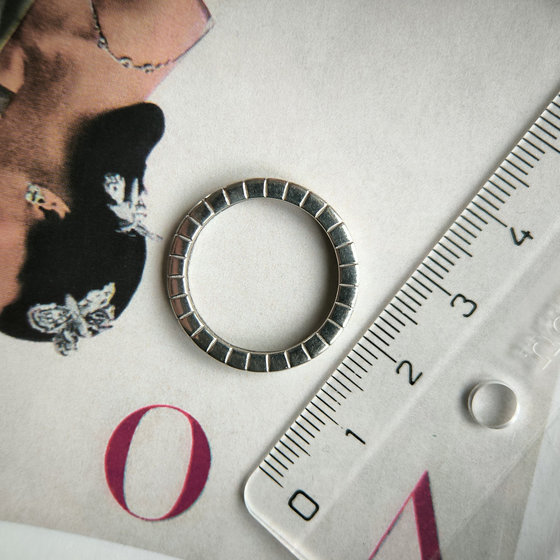 Silver ring with cubic zirconia