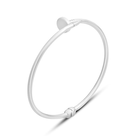 Silver bracelet without stones