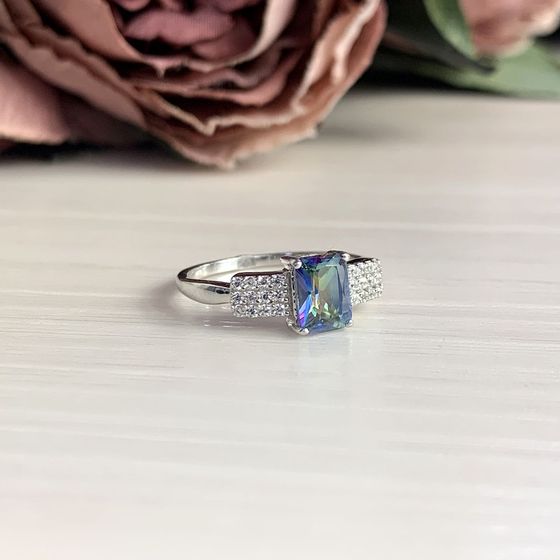 Срібна каблучка з містик топазом 0.738ct