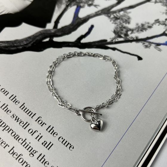 Silver bracelet without stones