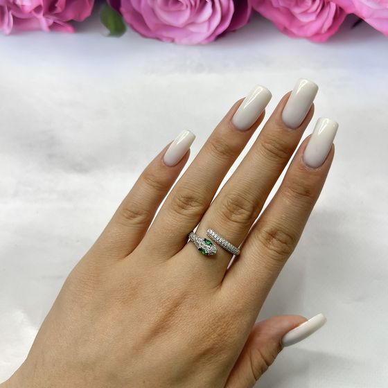 Silver Ring with Fianites
