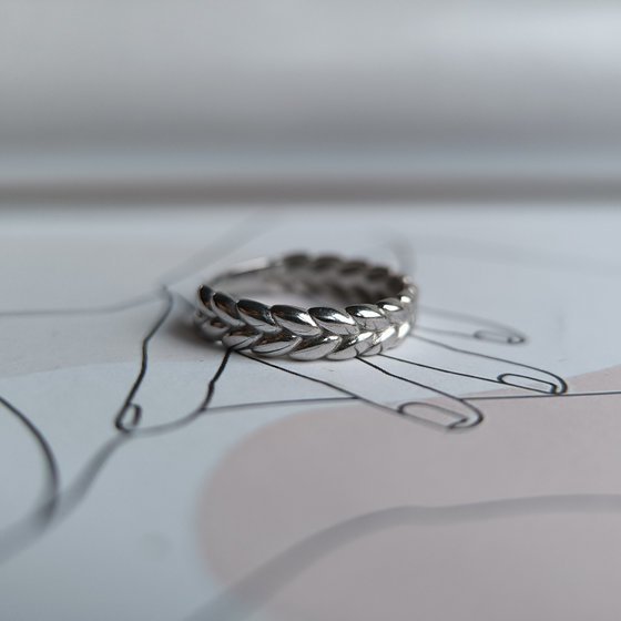 Silver ring without stones