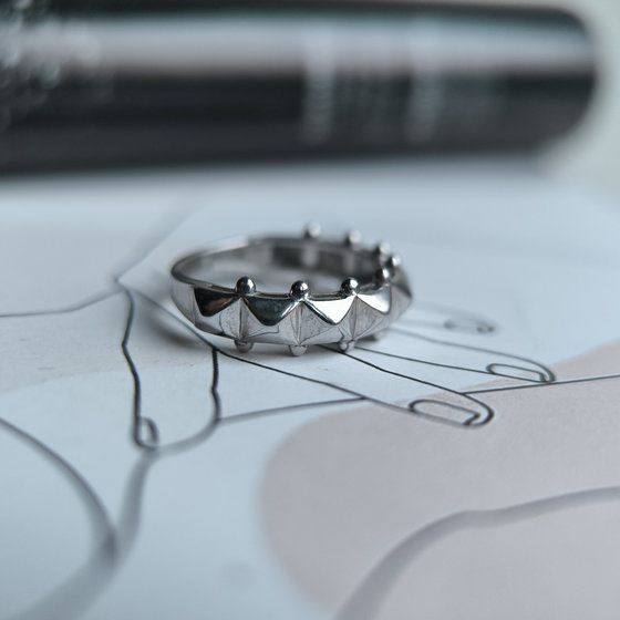 Silver ring without stones