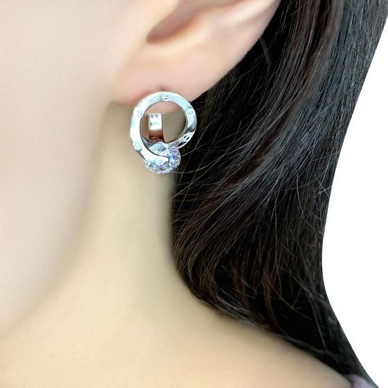 Silver Earrings with Fianites