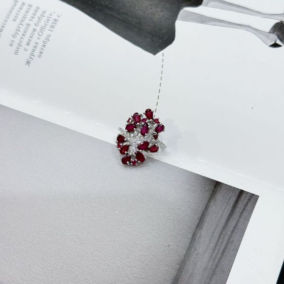 Срібна каблучка з рубіном 4.609ct