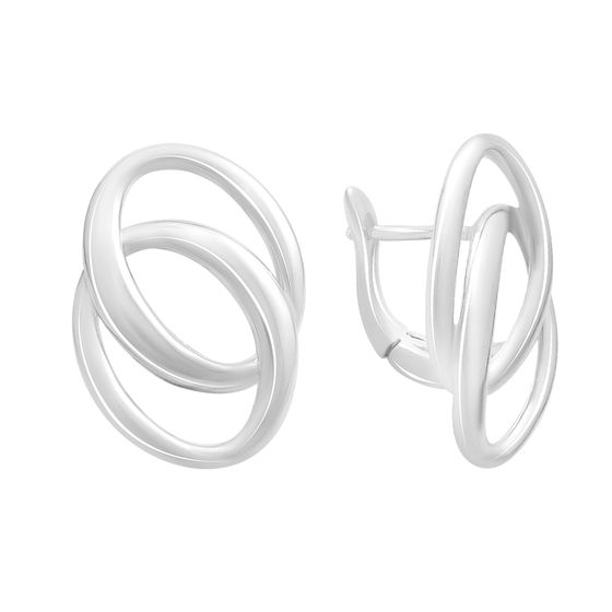 Silver earrings without stones