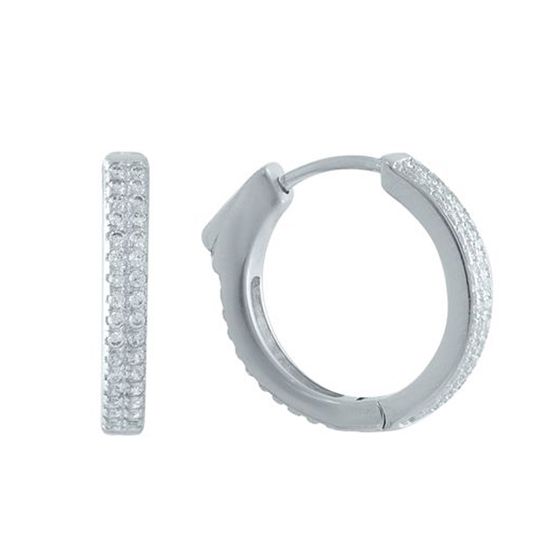Silver Earrings with Fianites