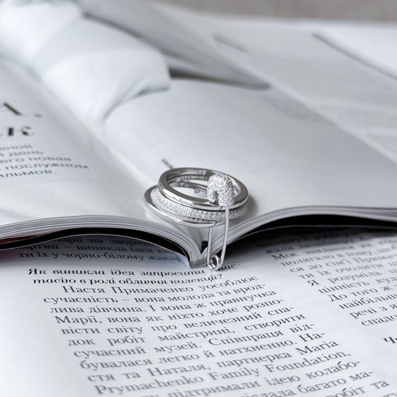 Silver Ring with Fianites