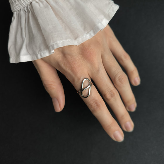 Silver ring without stones