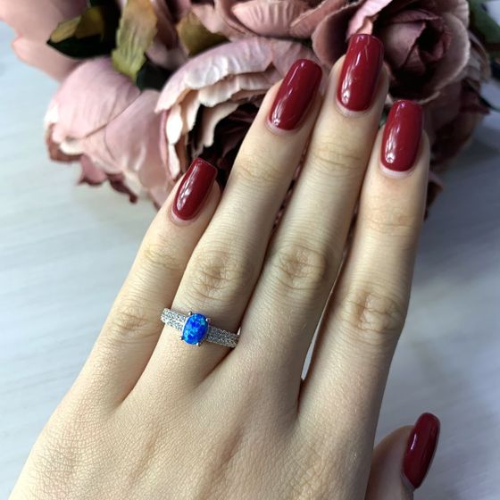 Серебряное кольцо с опалом 0.652ct
