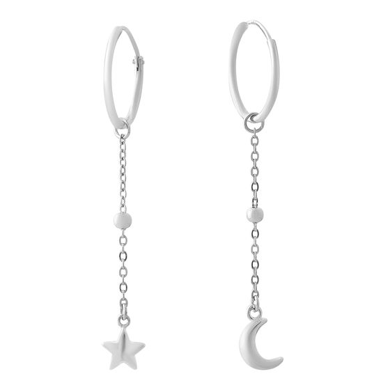 Silver earrings without stones