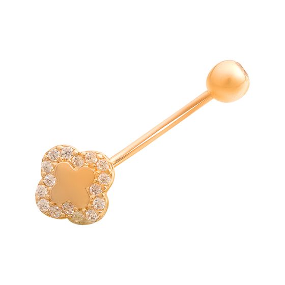 Срібний пірсинг з фіанітами 0.2ct