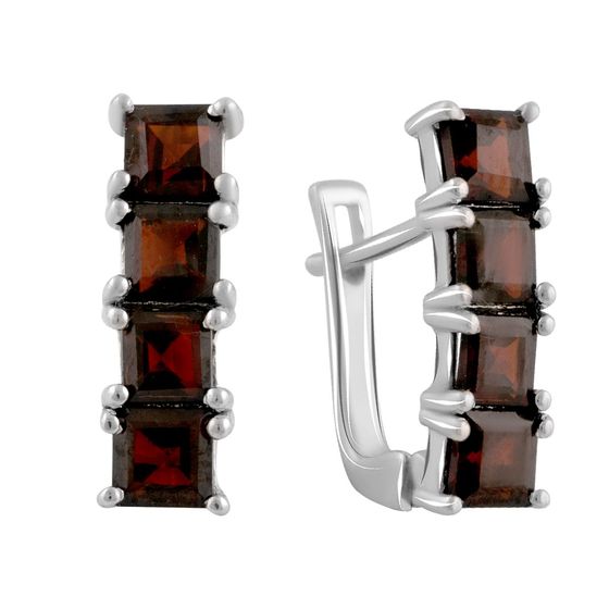 Silver Earrings with Garnet (3.675 ct)