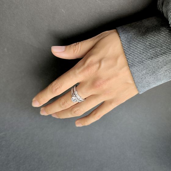 Silver Ring with Fianites