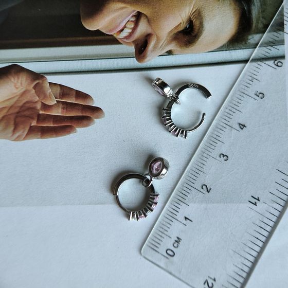 Silver Earrings with Fianites