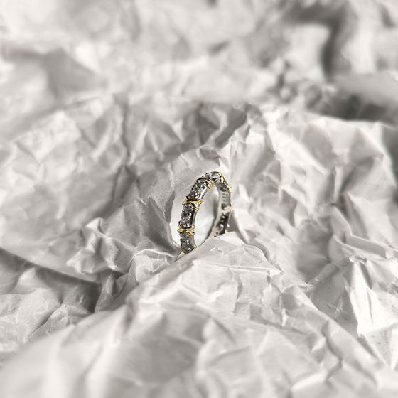 Silver Ring with Fianites
