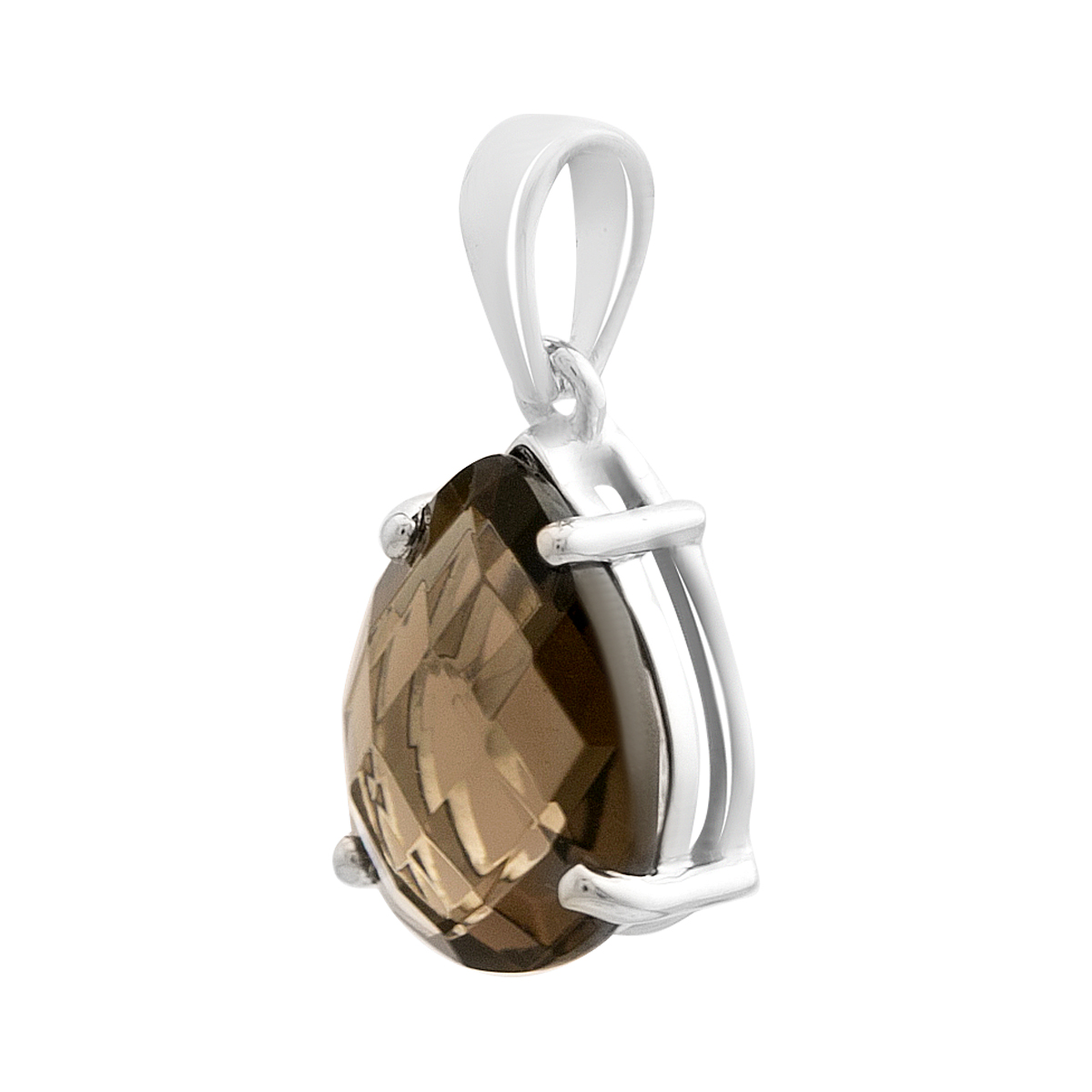 Срібна підвіска з раухтопазом (димчастим кварцом) 3ct