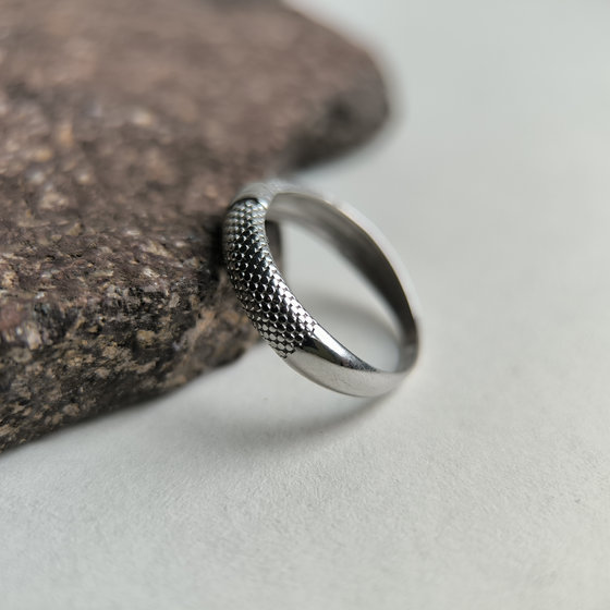 Silver ring without stones