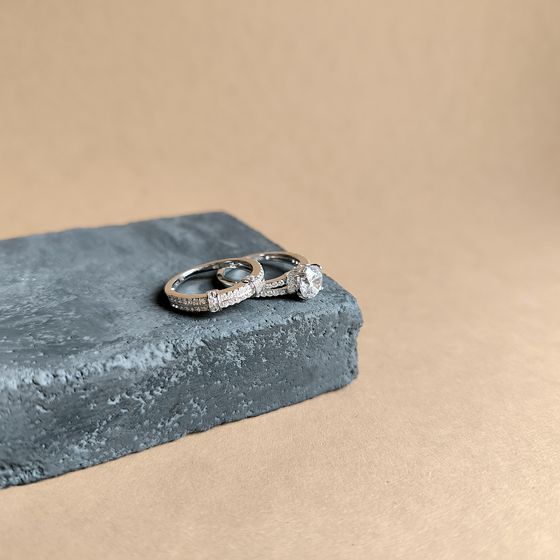 Silver Ring with Fianites