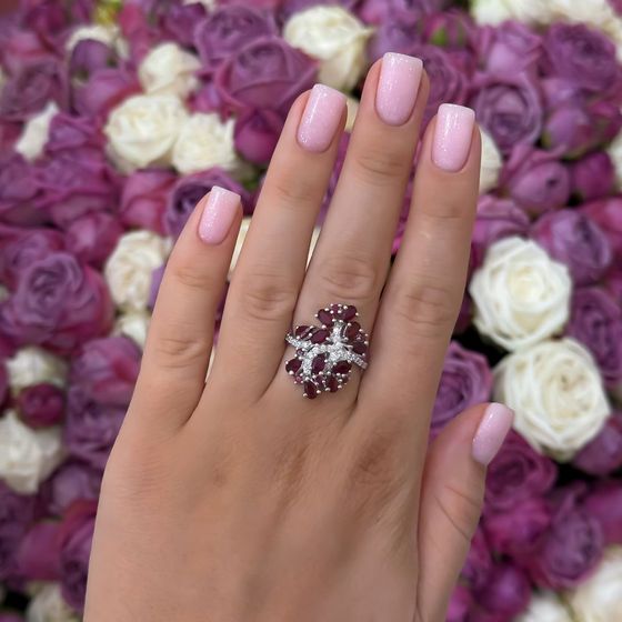 Срібна каблучка з рубіном 4.609ct