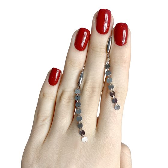 Silver earrings without stones