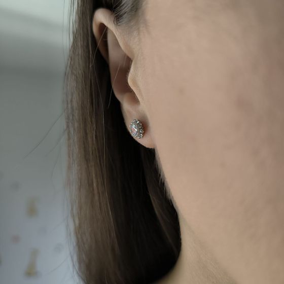 Silver Earrings with Fianites