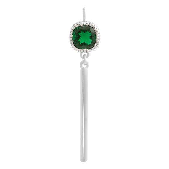 Серебряная подвеска с изумрудом nano 0.95ct