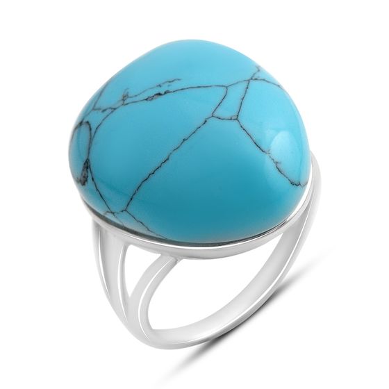 Silver ring with turquoise