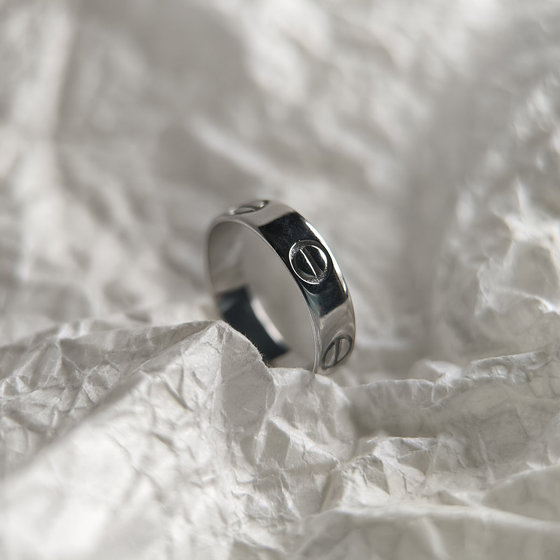 Silver ring without stones