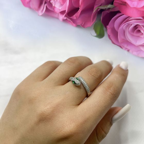 Silver Ring with Fianites