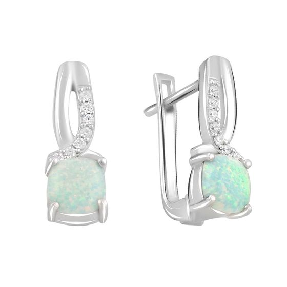 Silver earrings with opal 0.752ct