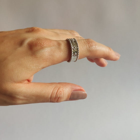 Silver Ring with Fianites